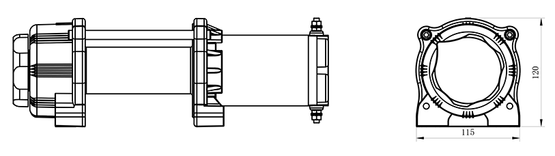 Sähkövinssi nylonköydellä 12V 2040kg, kauko-ohjain + langaton kauko-ohjain - PIKATARJOUS!