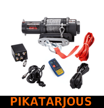 Sähkövinssi nylonköydellä 12V 2040kg, kauko-ohjain + langaton kauko-ohjain - PIKATARJOUS!