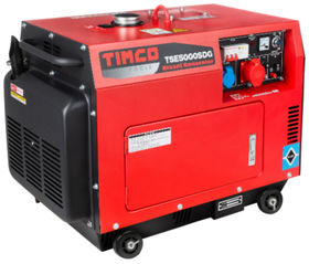 Timco TSE5000SDG, 4,5kVA, 230V/400V diesel generaattori