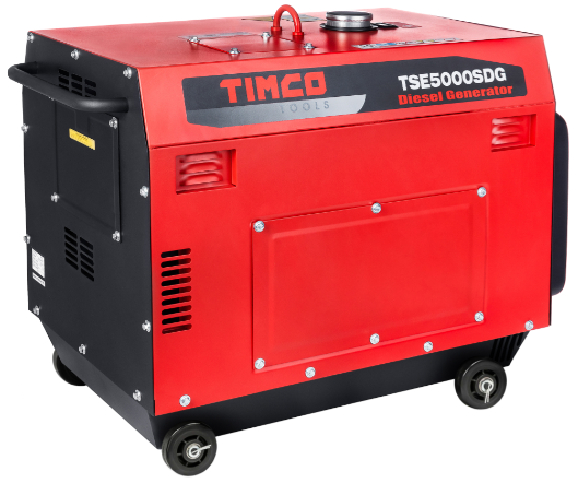 Timco TSE5000SDG, 4,5kVA, 230V/400V diesel generaattori