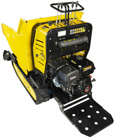 Espina Minidumpperi teloilla ja kauhalla 9hp max. 500kg