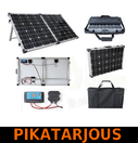 Brightsolar 160W kannettava ja taitettava aurinkopaneeli, sis. säätimen - PIKATARJOUS!