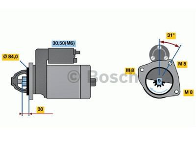 Starttimoottori Bosch 0001109306