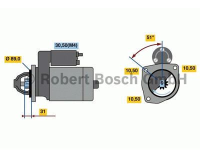 Starttimoottori Bosch 0001263008