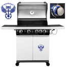 Huuhkajat kaasugrilli, 4 poltinta + sivukeitin, LED-valot