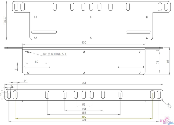 Arctic Bright Panel Euro lisävaloteline