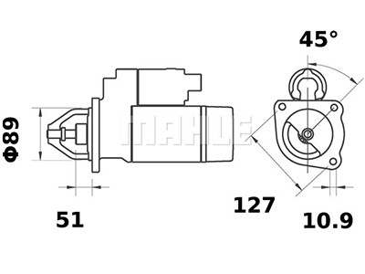 Starttimoottori Mahle IS1347 (Valmet, Valtra)