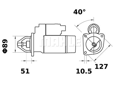 Starttimoottori Mahle IS0881 (Valmet, Valtra, Volvo BM)