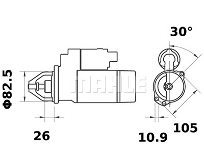 Starttimoottori Mahle IS0565 (K.H.D.)