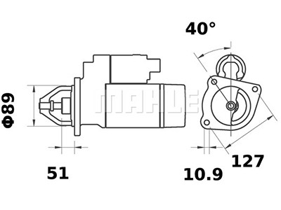 Starttimoottori Mahle IS0766 (Volvo BM)