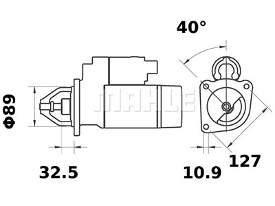 Starttimoottori Mahle IS0509 (Massey Ferguson)