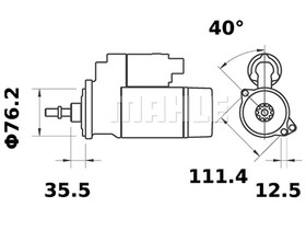 Starttimoottori Mahle IS0724 (Fiat, Volkswagen)