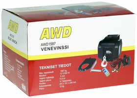 AWD Venevinssi 12V, 1587kg, kauko-ohjain + langaton kauko-ohjain