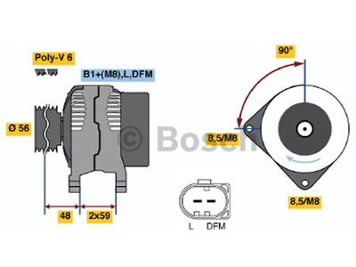 Laturi Bosch 0124325097
