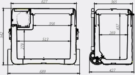 Frezzer Pro 52L matkajääkaappipakastin 12/24V 230V