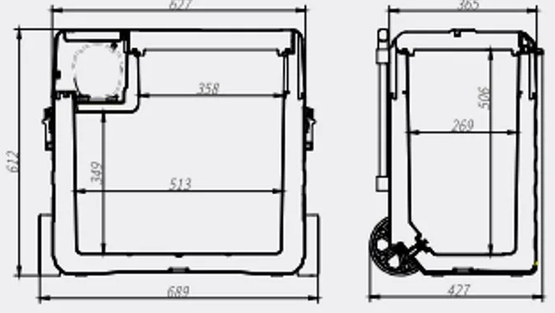 Frezzer Pro 62L matkajääkaappipakastin 12/24V 230V
