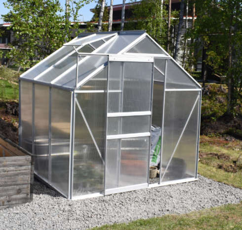Green Land alumiinirunkoinen kasvihuone 2,3 m², musta