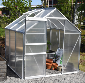 Green Land alumiinirunkoinen kasvihuone 8,2 m², musta