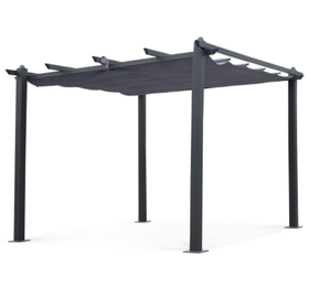 Green Land pergola 300x300cm, musta/harmaa