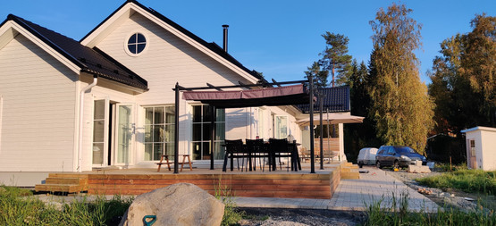 Green Land pergola 300x300cm, musta/harmaa