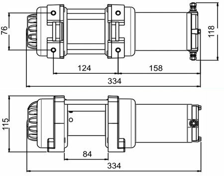 StrongLine Sähkövinssi M2500 12V 1136kg