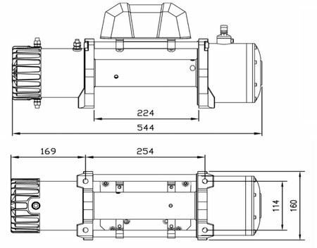 StrongLine Sähkövinssi XL9000 12V 4090kg