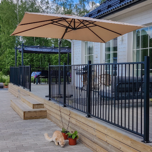 Green Land Garden alumiininen aitaelementti, musta