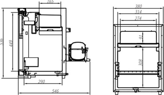 Frezzer Pro 40L 12/24V kompressorijääkaappi, musta
