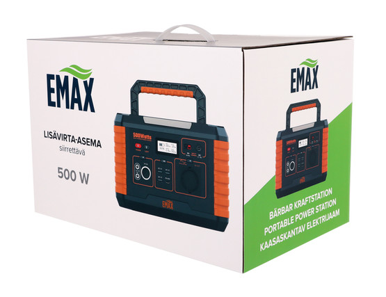 Emax Latausasema 500W, 519Wh