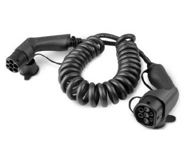 AX4 Sähköauton latauskaapeli spiraali, 16A, Type2, 3m