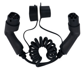 AX4 Sähköauton latauskaapeli spiraali, 16A, Type2, 3m