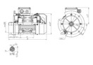 Sähkömoottori 400V 0,75KW 1380RPM B35