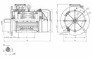 Sähkömoottori 400V 2,2KW 1420RPM B35