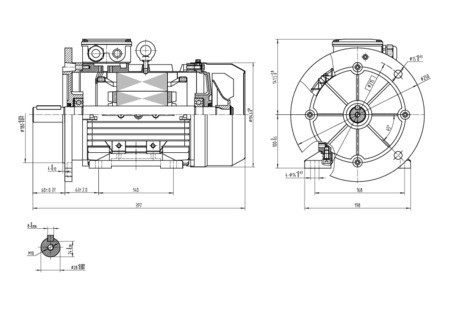 Sähkömoottori 400V 3KW 1420RPM B35