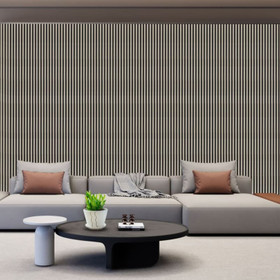 Evella V40 harmaa tammi puuviilupintainen akustiikkalevy 2400x600 mm