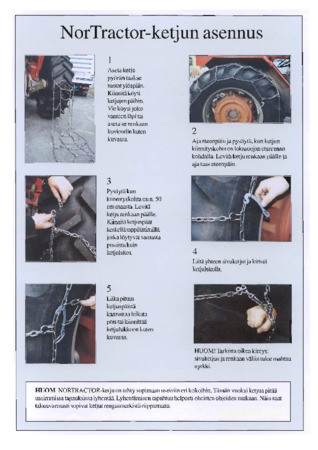 Jääketjut 14.9-28 NorTractor, Tellefsdal (pari)