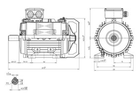 Sähkömoottori 400V 5,5KW 2880RPM B3