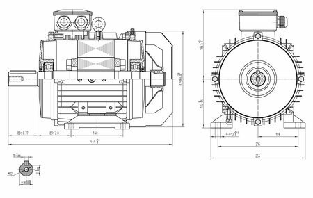 Sähkömoottori 400V 7,5KW 2920RPM B3