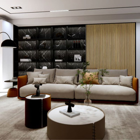 Evella m27 tammi melamiinipintainen akustiikkalevy 2400x600 mm