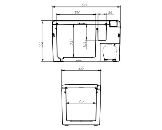 Heed 25L 12/24V 230V kompressorimatkajääkaappipakastin