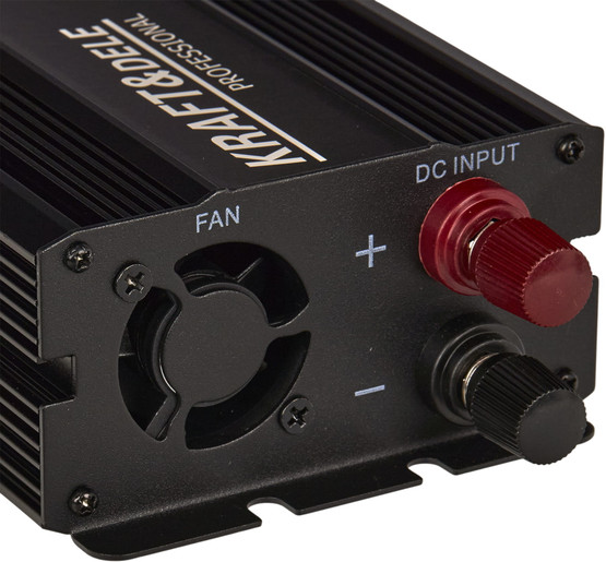 Siniaaltoinvertteri 12V, 500W/1000W + USB 5V/1A, Kraft & Dele