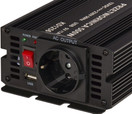 Siniaaltoinvertteri 12V, 500W/1000W + USB 5V/1A, Kraft & Dele