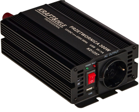Siniaaltoinvertteri 12V, 300W/600W, Kraft & Dele