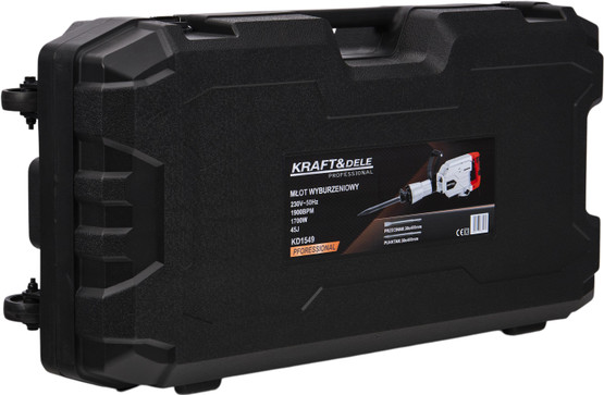 Piikkausvasara 1700W, 45J, HEX-30, Kraft & Dele