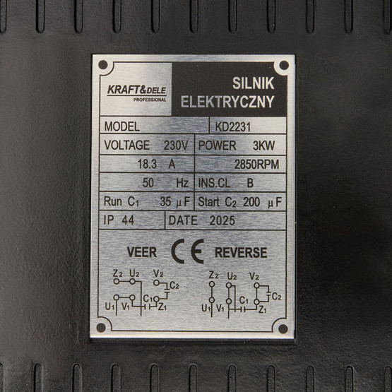 Sähkömoottori 230V, 3,0kW, 2850rpm, Kraft & Dele