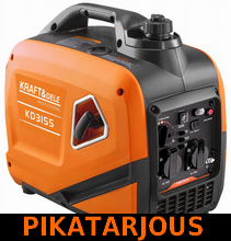 Aggregaatti-invertteri 2,6kW, 12V/230V, Kraft & Dele - PIKATARJOUS!
