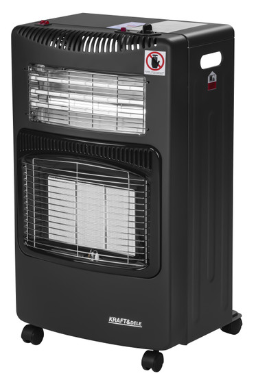 Infrapuna sähkö-/kaasulämmitin 4,2kW + matalapainesäädin 50cm, Kraft & Dele