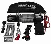 Sähkövinssi 12V 4300kg, kauko-ohjain + langaton kauko-ohjain Kraft & Dele
