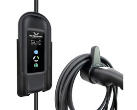 Motorwerk latauslaitteen seinäteline ja kaapelipidike