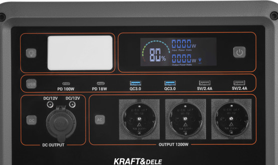 Kannettava voimalaitos 1152Wh / 25.6V, Kraft & Dele